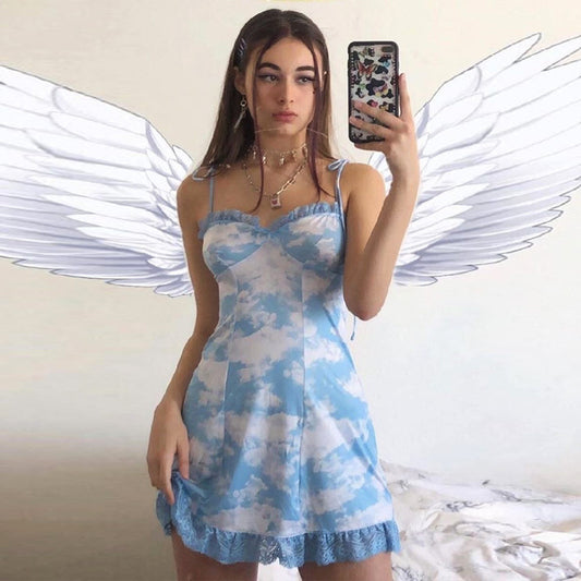 Angelic Skies Dress pose
