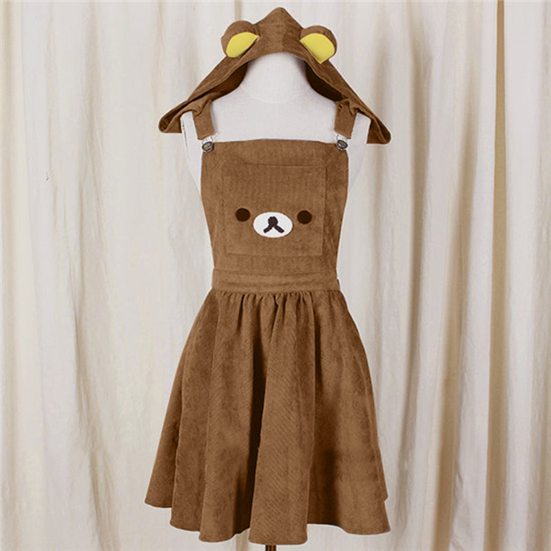 Cutesie Bear Dress w/Hoodie
